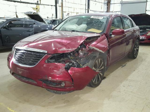 1C3CCBBB3DN513352 - 2013 CHRYSLER 200 TOURIN MAROON photo 2