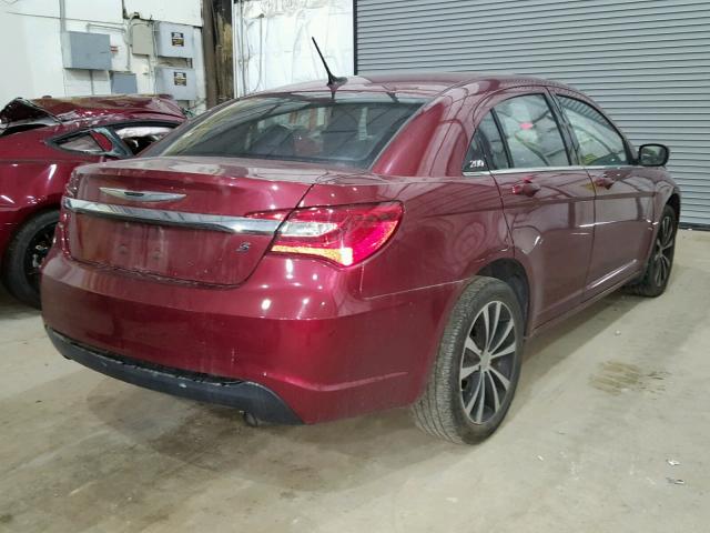 1C3CCBBB3DN513352 - 2013 CHRYSLER 200 TOURIN MAROON photo 4