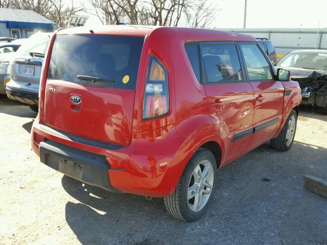 KNDJT2A26B7218574 - 2011 KIA SOUL + RED photo 4