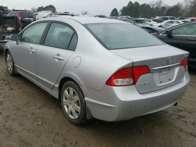 19XFA1F58AE012180 - 2010 HONDA CIVIC LX SILVER photo 3