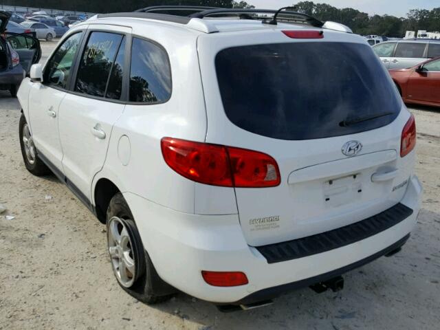 5NMSG13D17H096529 - 2007 HYUNDAI SANTA FE G WHITE photo 3