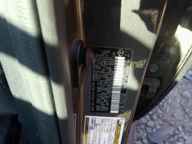 2T1BY30E35C352100 - 2005 TOYOTA COROLLA XR 灰色 照片 10