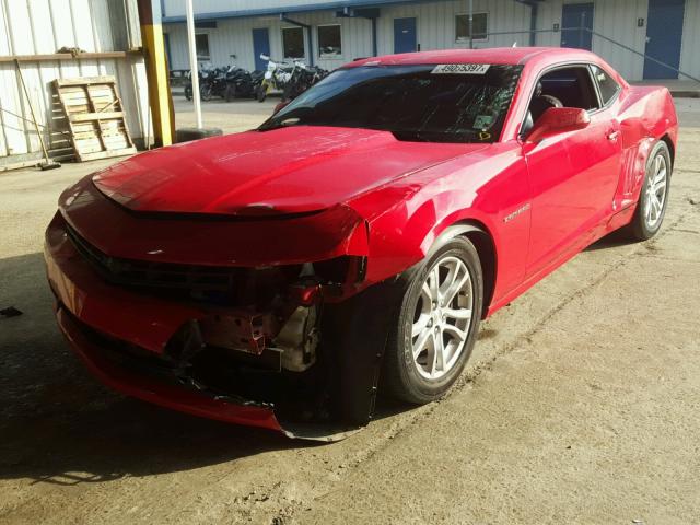 2G1FB1E30F9169696 - 2015 CHEVROLET CAMARO LS RED photo 2