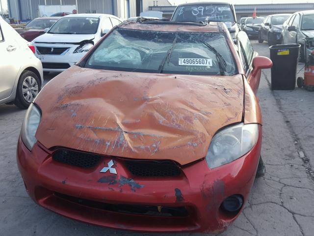 4A3AK24F06E025241 - 2006 MITSUBISHI ECLIPSE GS ORANGE photo 9