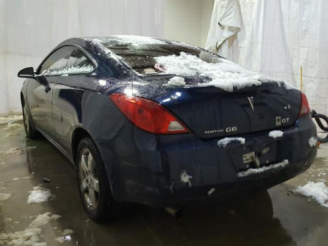 1G2ZH17N684112947 - 2008 PONTIAC G6 GT BLUE photo 3