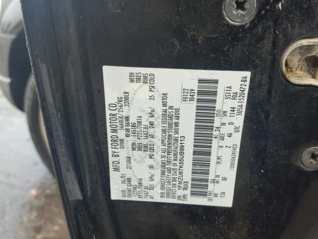 1FMZU67K55UB99113 - 2005 FORD EXPLORER S 黑色 照片 10