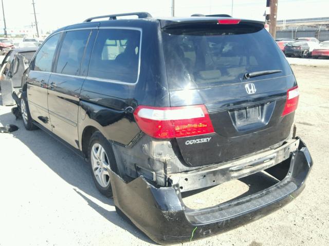 5FNRL38717B065579 - 2007 HONDA ODYSSEY EX BLACK photo 3