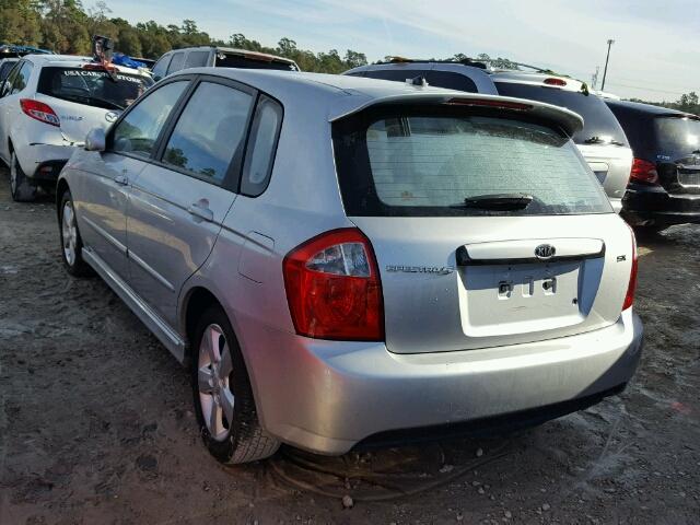 KNAFE161385011667 - 2008 KIA SPECTRA5 5 SILVER photo 3