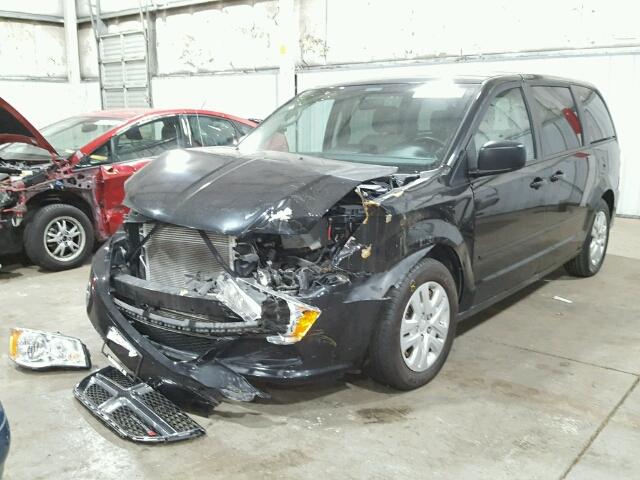 2C4RDGBG2ER380745 - 2014 DODGE GRAND CARA BLACK photo 2