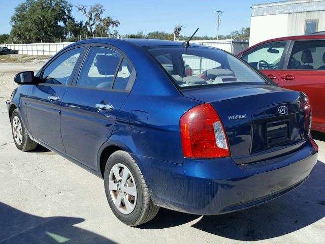 KMHCN46C06U061014 - 2006 HYUNDAI ACCENT GLS BLUE photo 3