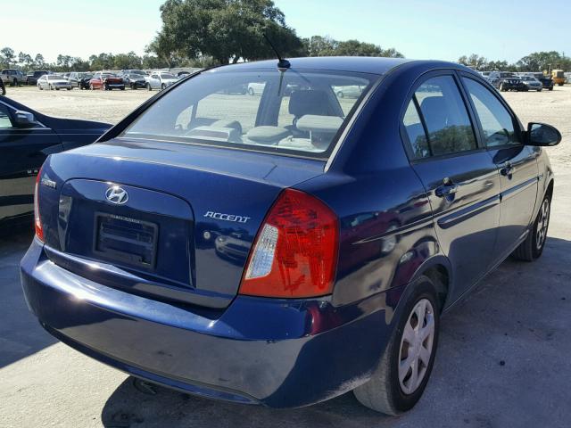 KMHCN46C06U061014 - 2006 HYUNDAI ACCENT GLS BLUE photo 4