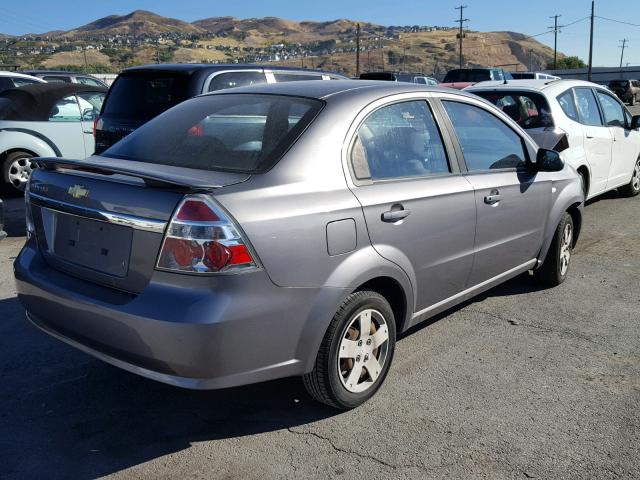 KL1TD56697B123926 - 2007 CHEVROLET AVEO BASE Մոխրագույն լուսանկար 4