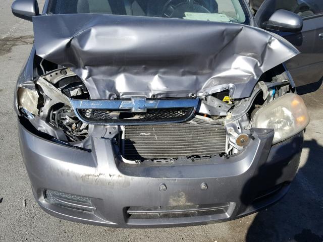 KL1TD56697B123926 - 2007 CHEVROLET AVEO BASE Մոխրագույն լուսանկար 7