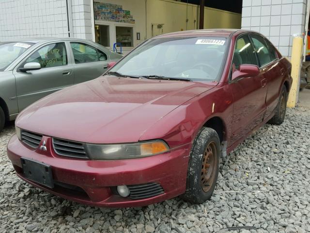 4A3AA46G03E168108 - 2003 MITSUBISHI GALANT ES RED photo 2