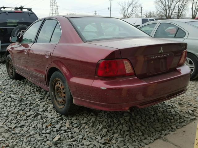 4A3AA46G03E168108 - 2003 MITSUBISHI GALANT ES RED photo 3