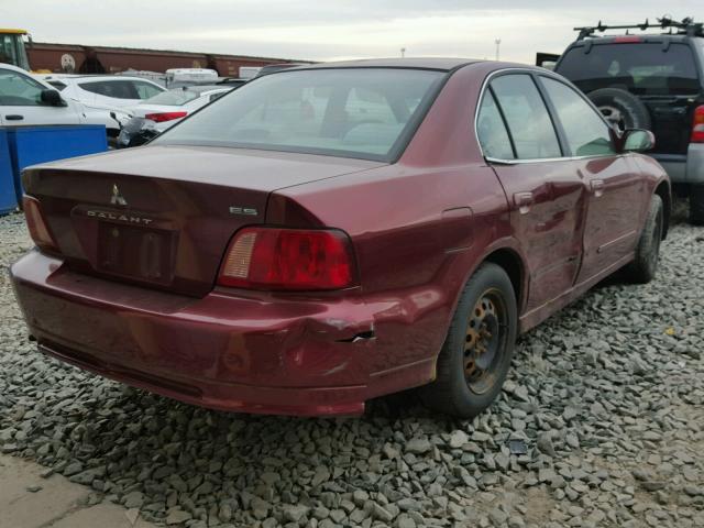 4A3AA46G03E168108 - 2003 MITSUBISHI GALANT ES RED photo 4