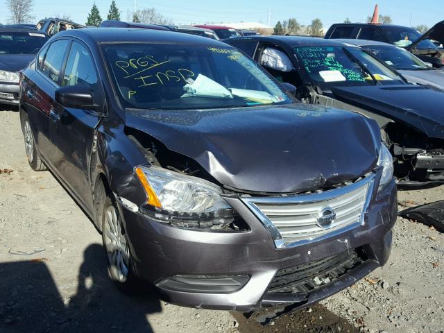 3N1AB7AP8FL662698 - 2015 NISSAN SENTRA S GRAY photo 1