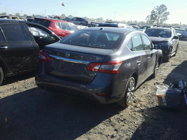 3N1AB7AP8FL662698 - 2015 NISSAN SENTRA S GRAY photo 4