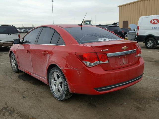 1G1PF5SCXC7249752 - 2012 CHEVROLET CRUZE LT RED photo 3