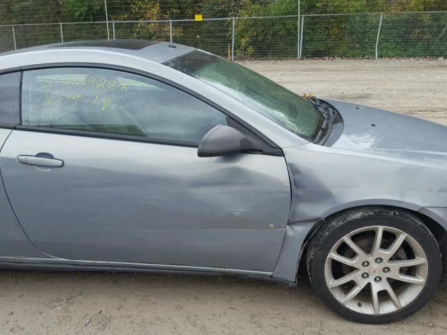 1G2ZH18N574232574 - 2007 PONTIAC G6 GT SILVER photo 9