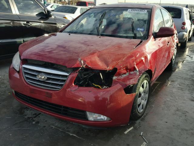 KMHDU46D38U403154 - 2008 HYUNDAI ELANTRA GL RED photo 2