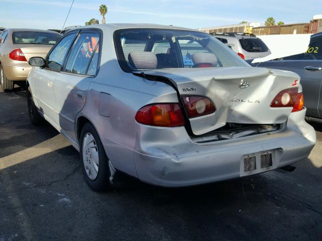 1NXBR12E91Z478386 - 2001 TOYOTA COROLLA CE SILVER photo 3