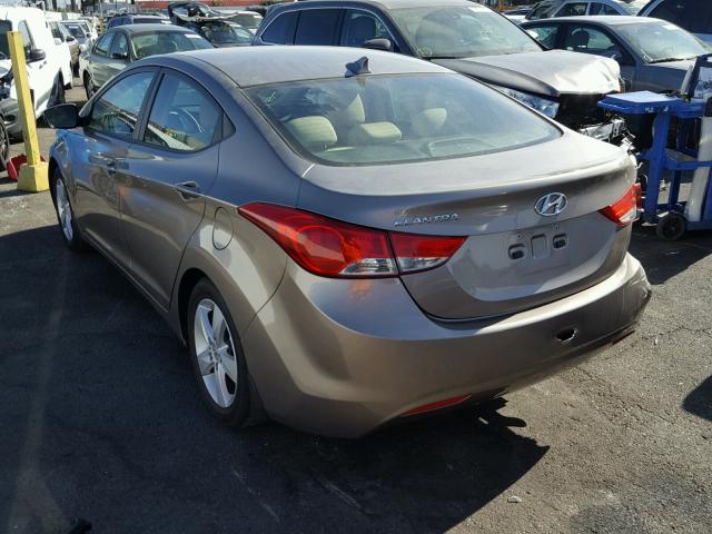 5NPDH4AE6DH402609 - 2013 HYUNDAI ELANTRA GL TAN photo 3