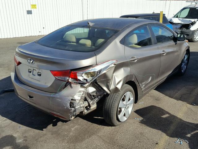 5NPDH4AE6DH402609 - 2013 HYUNDAI ELANTRA GL TAN photo 4