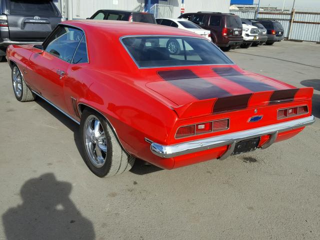 124379L524153 - 1969 CHEVROLET CAMARO RED photo 3