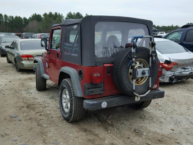 1J4FY29P1XP470967 - 1999 JEEP WRANGLER / RED photo 3