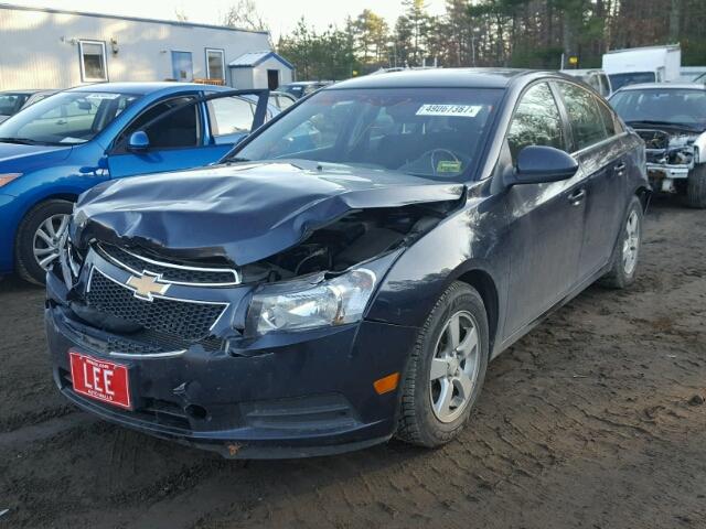 1G1PK5SBXE7387393 - 2014 CHEVROLET CRUZE LT BLACK photo 2