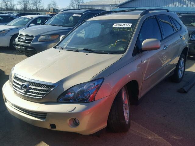 JTJGW31U982008286 - 2008 LEXUS RX 400H BEIGE photo 2