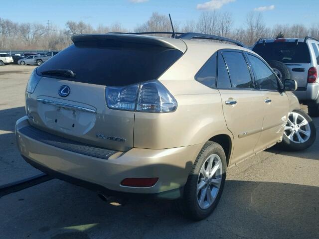 JTJGW31U982008286 - 2008 LEXUS RX 400H BEIGE photo 4