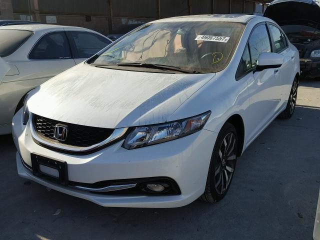 19XFB2F96FE235685 - 2015 HONDA CIVIC EXL WHITE photo 2