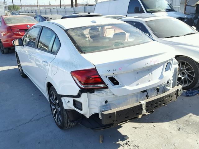 19XFB2F96FE235685 - 2015 HONDA CIVIC EXL WHITE photo 3