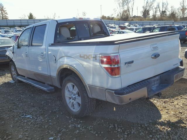 1FTFW1EF4BFC75835 - 2011 FORD F150 SUPER WHITE photo 3