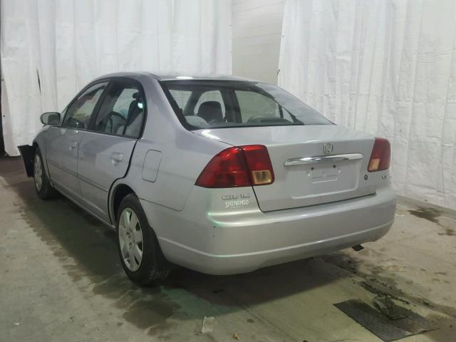 2HGES267X2H510730 - 2002 HONDA CIVIC EX SILVER photo 3