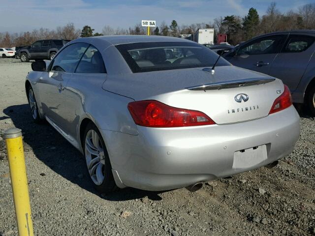 JN1CV6FE1AM353283 - 2010 INFINITI G37 BASE SILVER photo 3