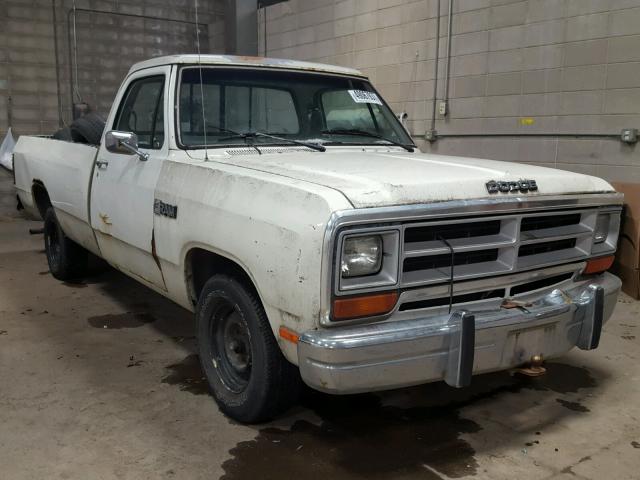 1B7FD14H3HS417441 - 1987 DODGE D-SERIES D WHITE photo 1