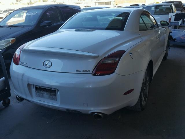 JTHFN45Y279015007 - 2007 LEXUS SC 430 WHITE photo 4