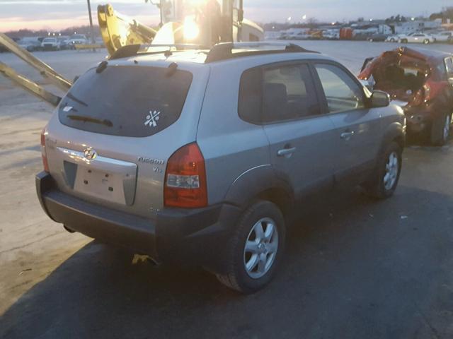 KM8JN72D95U220263 - 2005 HYUNDAI TUCSON GLS GRAY photo 4