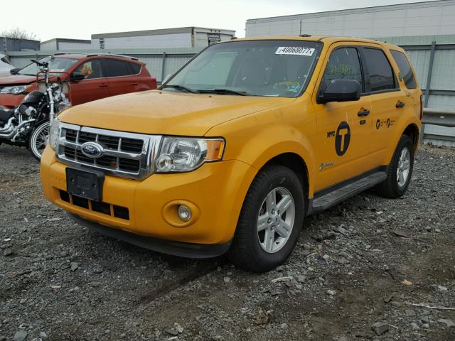 1FMCU4K30CKB14004 - 2012 FORD ESCAPE HYB YELLOW photo 2