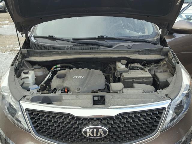 KNDPB3AC9E7639253 - 2014 KIA SPORTAGE B BROWN photo 7