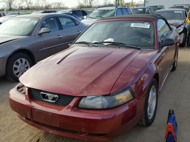 1FAFP44473F346368 - 2003 FORD MUSTANG RED photo 2