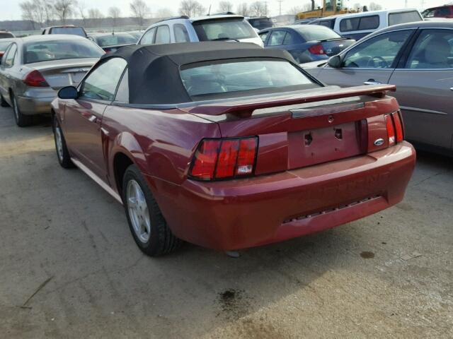 1FAFP44473F346368 - 2003 FORD MUSTANG RED photo 3