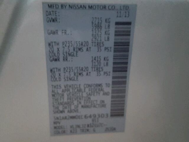 5N1AR2MM0EC649303 - 2014 NISSAN PATHFINDER SILVER photo 10