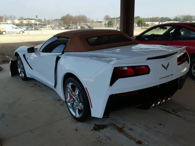 1G1YF3D78E5121453 - 2014 CHEVROLET CORVETTE S WHITE photo 3