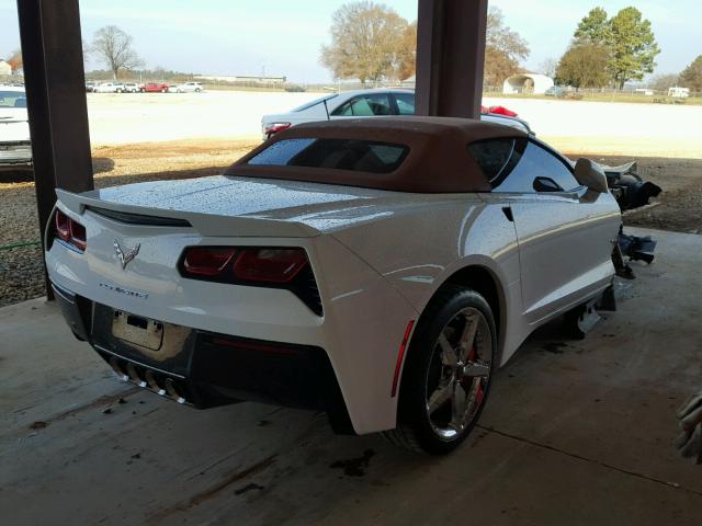 1G1YF3D78E5121453 - 2014 CHEVROLET CORVETTE S WHITE photo 4