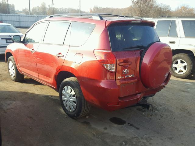 JTMBD33V186076406 - 2008 TOYOTA RAV4 RED photo 3