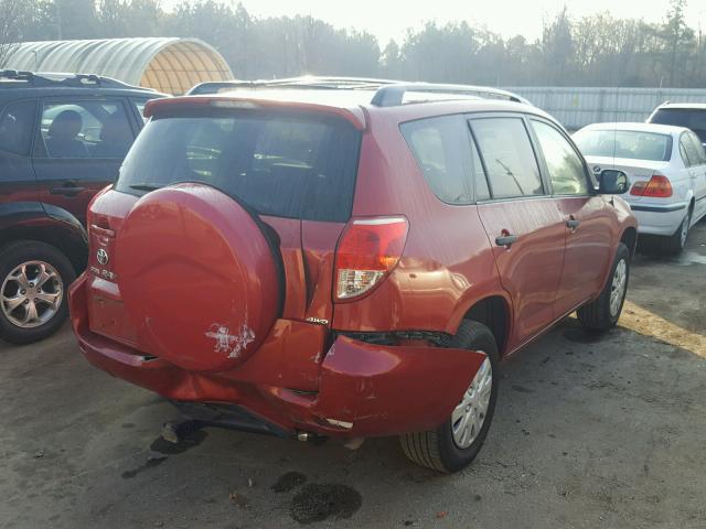 JTMBD33V186076406 - 2008 TOYOTA RAV4 RED photo 4